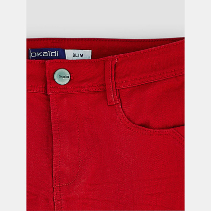 Avis Pantalon en toile résistante rouge garçon OKAIDI 3