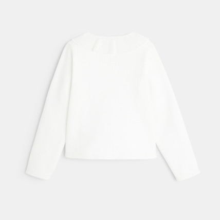 Avis Cardigan à col collerette blanc fille OKAIDI 3
