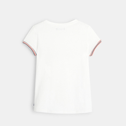 Avis T-shirt à message blanc fille OKAIDI 3