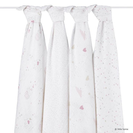 Avis 4 maxi langes en mousseline 120x120 cm ADEN + ANAIS 3