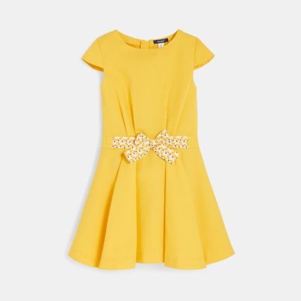 Avis Robe chic unie jaune fille OKAIDI 1