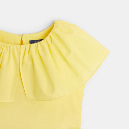 Avis Robe à encolure volantée jaune fille OKAIDI 3