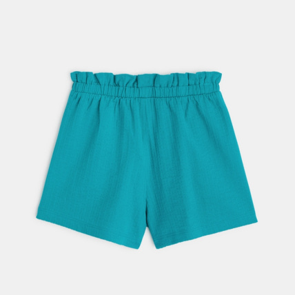 Avis Short taille haute uni bleu fille OKAIDI 4