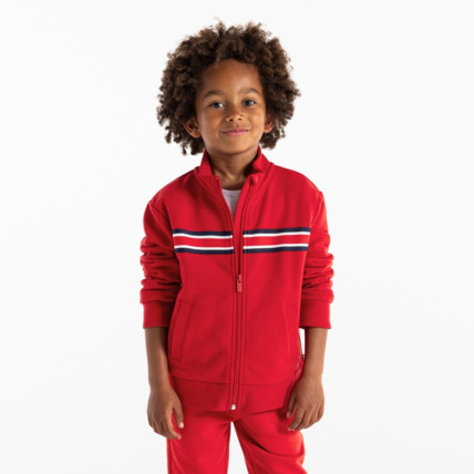 Avis Sweat-shirt zippé col montant rouge garçon OKAIDI 1