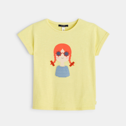 Avis T-shirt à motif personnage jaune fille OKAIDI 2