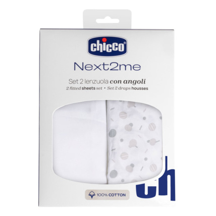 Avis Set 2 Draps En Coton pour Next2me Chicco 2