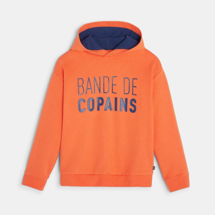 Avis Sweat-shirt à message orange garçon OKAIDI 1