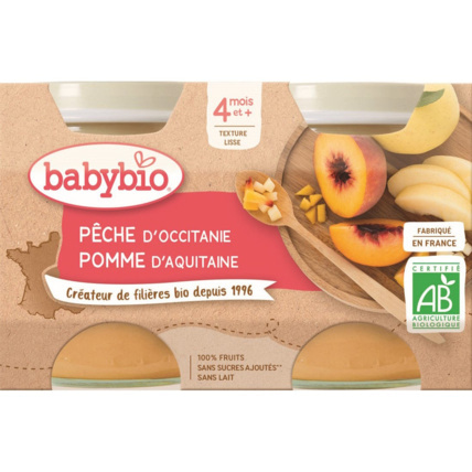 Avis Pots Pêche d'Occitanie Pomme de Nouvelle-Aquitaine dès 4 mois Babybio 1