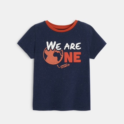 Avis T-shirt 60% en coton recyclé WE ARE ONE bleu garçon OKAIDI 2