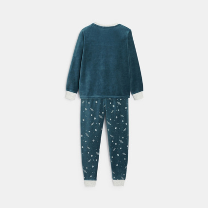 Avis Pyjama 2 pièces en velours thème cosmos vert garçon OKAIDI 4