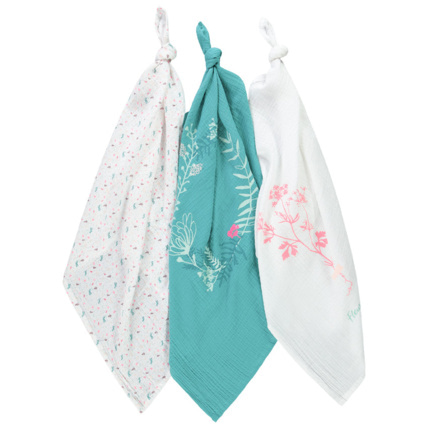 Avis Lot de 3 langes en gaze de coton fille Prémaman 1