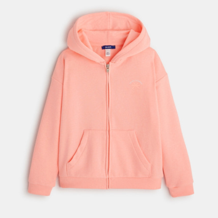 Avis Sweat-shirt uni à capuche rose fille OKAIDI 1