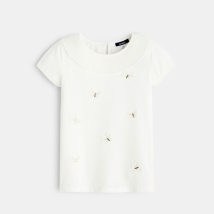 Avis T-shirt motif papillon blanc fille OKAIDI 1
