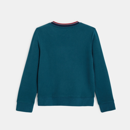Avis Sweat-shirt à motif brodé vert garçon OKAIDI 3