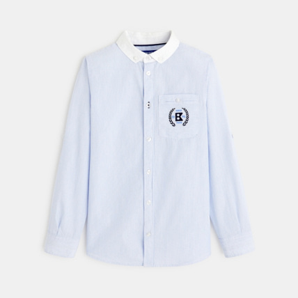 Avis Chemise chic et rayée bleue garçon OKAIDI 1