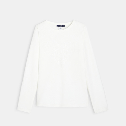 Avis T-shirt en coton biologique beige fille OKAIDI 1