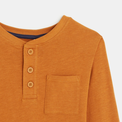 Avis T-shirt à col boutonné orange garçon OKAIDI 2
