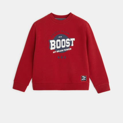 Avis Sweat-shirt à motif placé rouge garçon OKAIDI 1