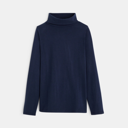 Avis T-shirt col roulé manches longues bleu garçon OKAIDI 1