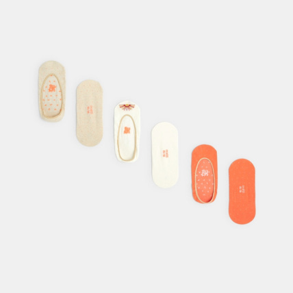 Avis Chaussettes invisibles fantaisie (lot de 3) orange fille OKAIDI 2