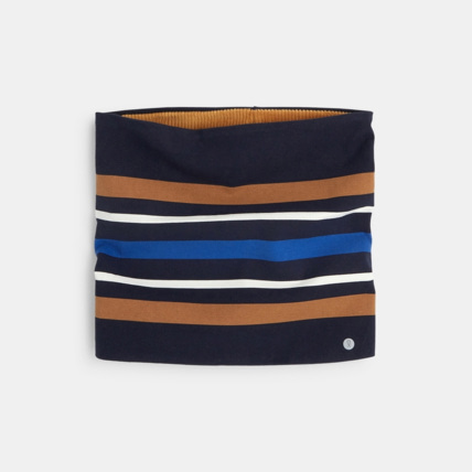 Avis Snood bi-matière velours et jersey rayé marron garçon OKAIDI 1