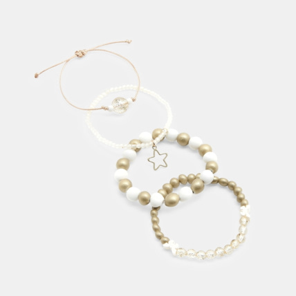 Avis Bracelets perles fantaisie et étoiles métallisées rose fille OKAIDI 1