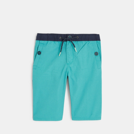 Avis Bermuda slim bicolore bleu garçon OKAIDI 1
