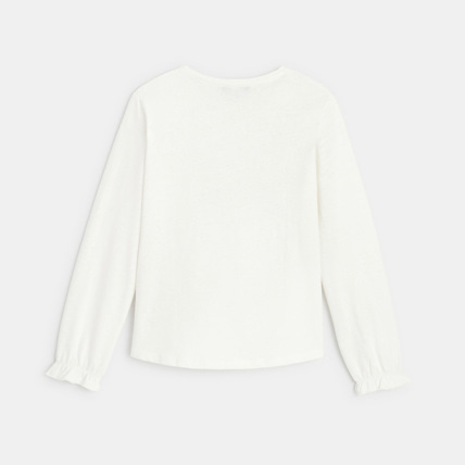 Avis T-shirt manches longues à motif papillon blanc fille OKAIDI 4