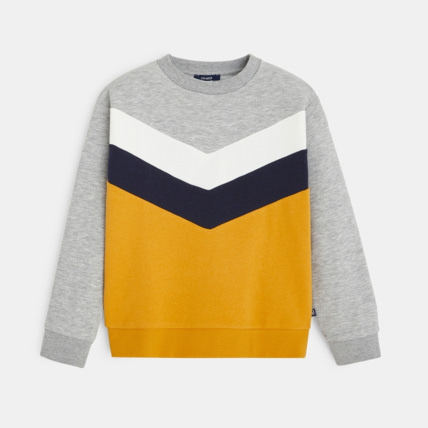 Avis Sweat-shirt tricolore gris garçon OKAIDI 1