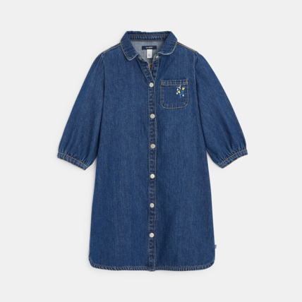 Avis Robe-chemise en jean bleue fille OKAIDI 2