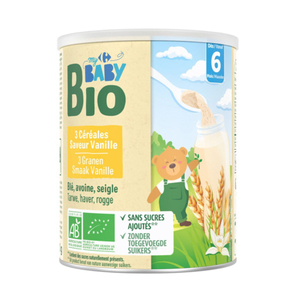 Avis Céréales bébé bio - Saveur vanille MY CARREFOUR BABY 1
