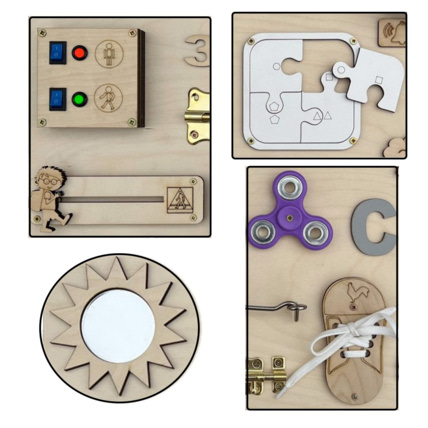Avis Tableau d'activité et d'éveil busy board en bois LOUANE BB-BOOM 3