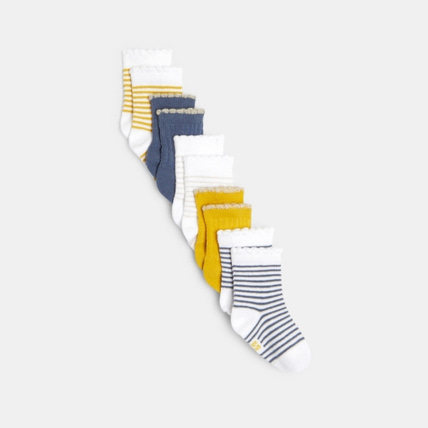 Avis Chaussettes rayées brillantes bords festonnés (lot de 5) OBAÏBI 1