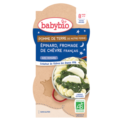 Avis Pomme de terre, épinard, chèvre Babybio 1
