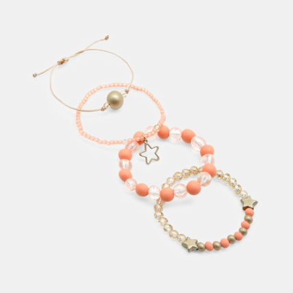 Avis Bracelets perles fantaisie et étoiles métallisées orange fille OKAIDI 1