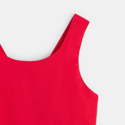 Avis Robe à bretelles unie rouge fille OKAIDI 3