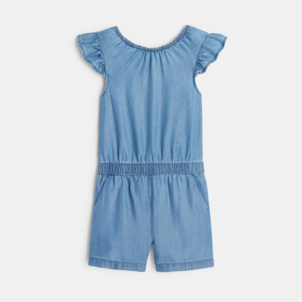 Avis Combishort en denim léger bleu fille OKAIDI 1