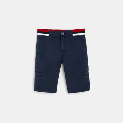 Avis Bermuda slim en toile bleu garçon OKAIDI 1