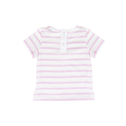 Avis Marinière manches courtes Baby - coton léger - Milk/Mauve Rose ARMOR-LUX 2