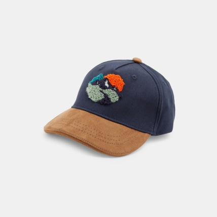 Avis Casquette à visière bicolore avec patch bouclettes bleue garçon OKAIDI 2