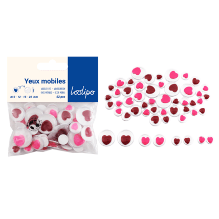 Avis Yeux Mobiles Adhésifs Coeurs LOOLIPO 1