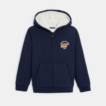 Avis Sweat-shirt doublé en polaire sherpa bleu garçon OKAIDI 2