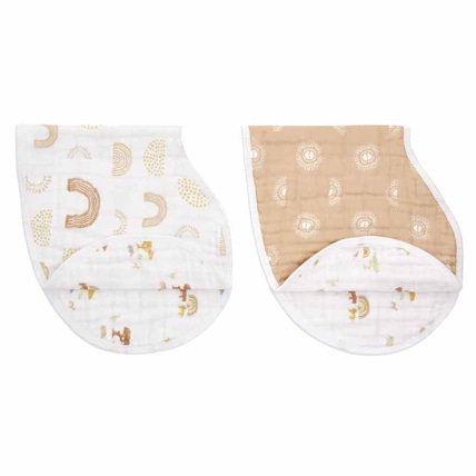 Avis Lot de 2 bavoirs d'épaule en mousseline de coton Keep rising ADEN + ANAIS 1