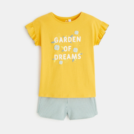 Avis Pyjama d'été 2 pièces jaune fille OKAIDI 1