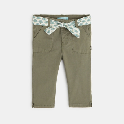 Avis Pantalon toile fantaisie à ceinture OBAÏBI 1