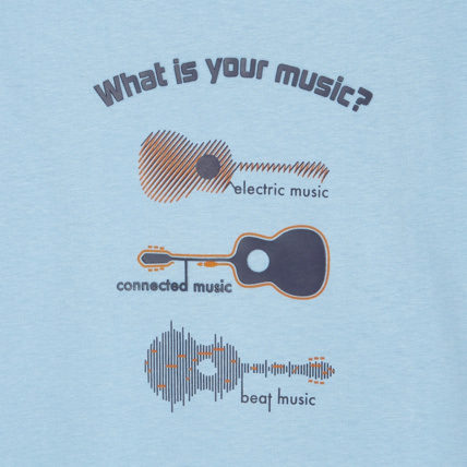 Avis T-shirt manches longues à message "musique" bleu garçon OKAIDI 2