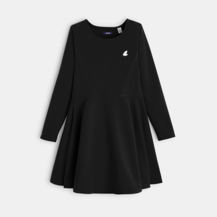 Avis Robe unie en jersey milano noire fille OKAIDI 2