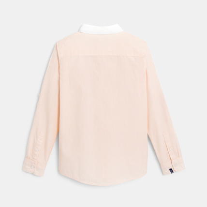Avis Chemise rayée à col américain orange garçon OKAIDI 2