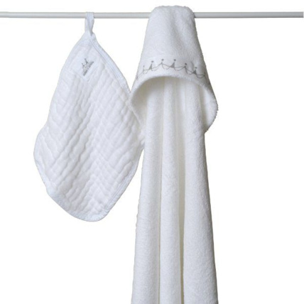 Avis Carré de bain en mousseline + gant de toilette ADEN + ANAIS 1
