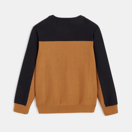 Avis Pull colorblock en tricot orange garçon OKAIDI 3
